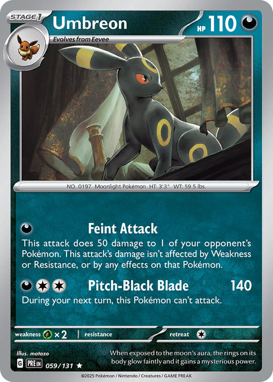 (059/131) Pokemon TCG Prismatic Evolutions: Additionals Single: Umbreon   Rare (Poke Ball)