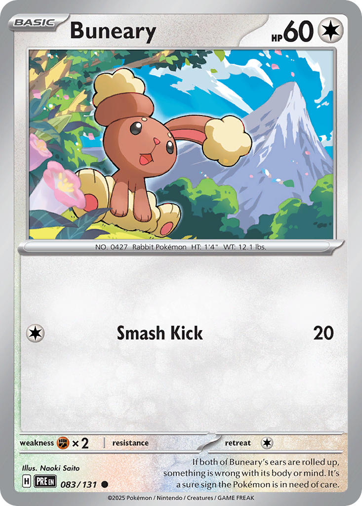 (083/131) Pokemon TCG Prismatic Evolutions: Additionals Single: Buneary   Common (Poke Ball)