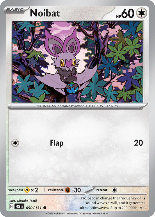 (090/131) Pokemon TCG Prismatic Evolutions Single: Noibat   Common