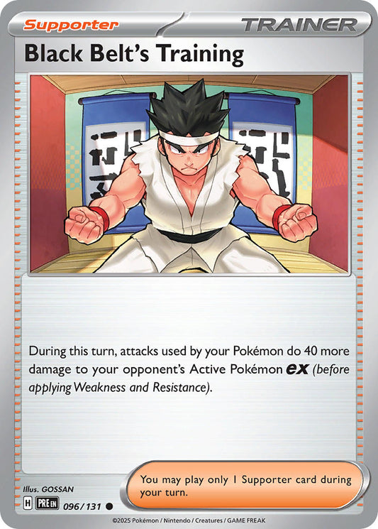 (096/131) Pokemon TCG Prismatic Evolutions Single: Black Belt's Training  Common