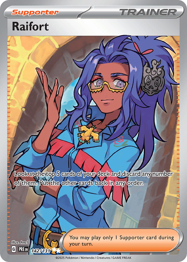 (142/131) Pokemon TCG Prismatic Evolutions Single: Raifort  Ultra Rare