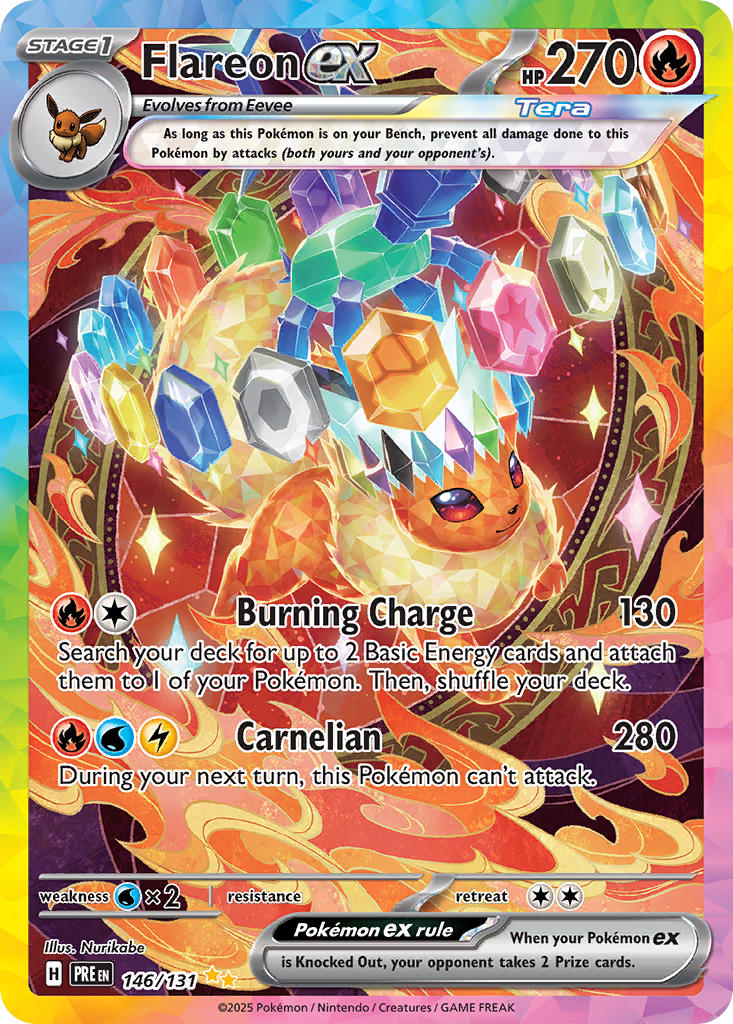 (146/131) Pokemon TCG Prismatic Evolutions Single: Flareon ex   Special Illustration Rare