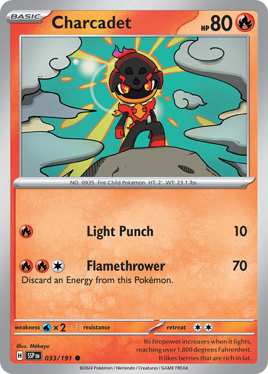 (033/191) Pokemon TCG Surging Sparks Single: Charcadet  Reverse Holo Common