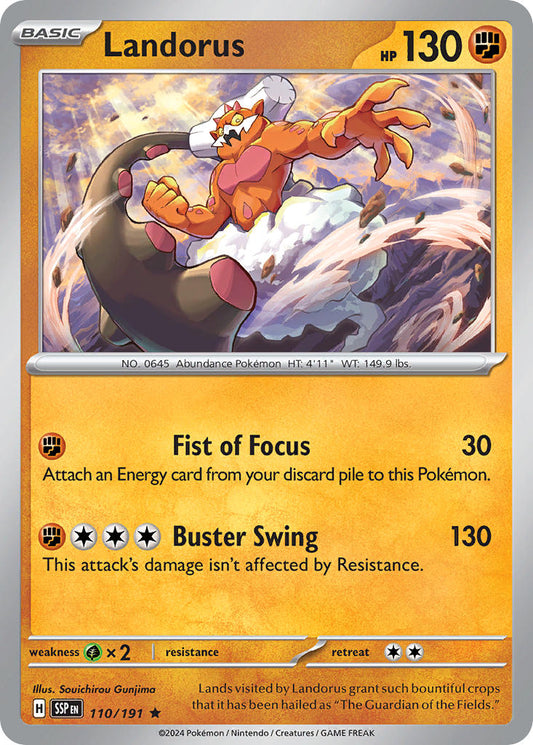 (110/191) Pokemon TCG Surging Sparks Single: Landorus   Rare