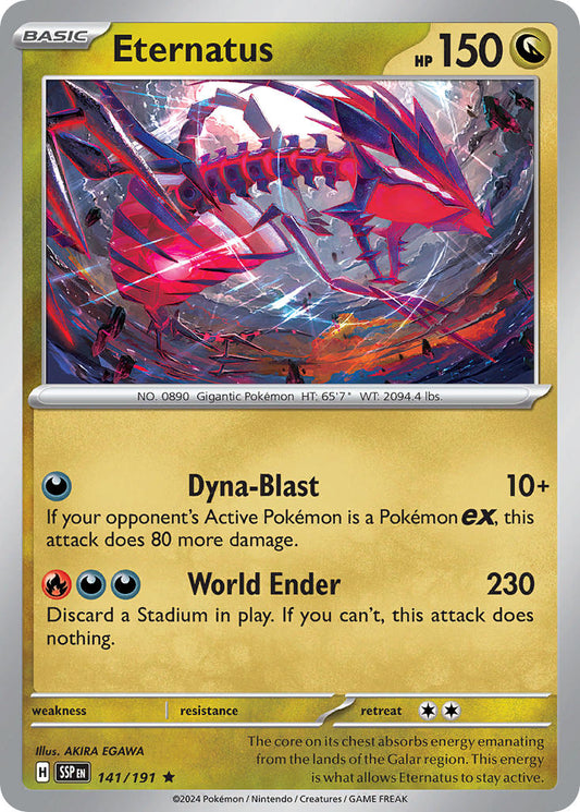 (141/191) Pokemon TCG Surging Sparks Single: Eternatus  Reverse Holo Rare