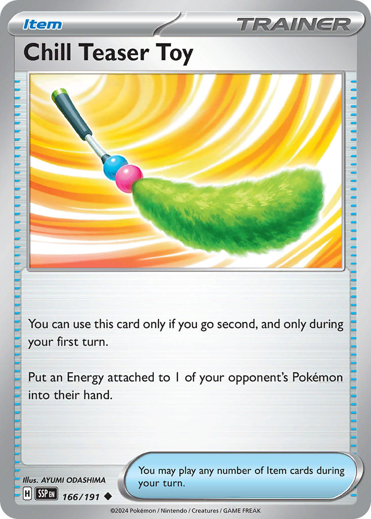 (166/191) Pokemon TCG Surging Sparks Single: Chill Teaser Toy Reverse Holo Uncommon