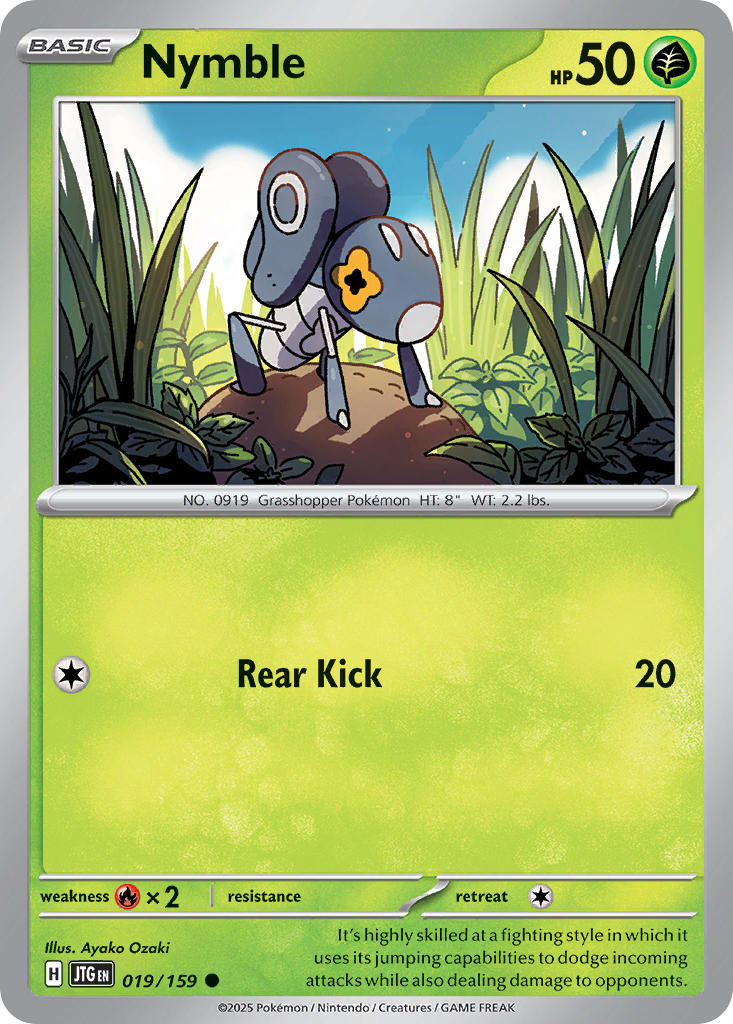 (019/159) Pokemon TCG Journey Together Single: Nymble   Common