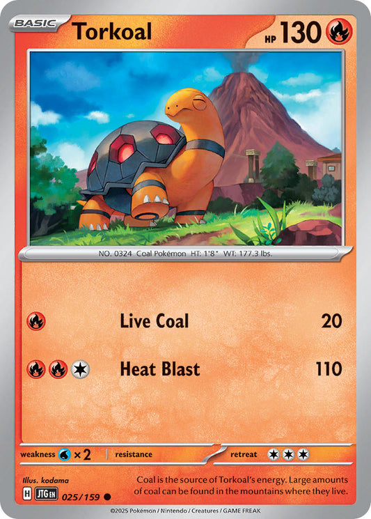 (025/159) Pokemon TCG Journey Together Single: Torkoal   Common