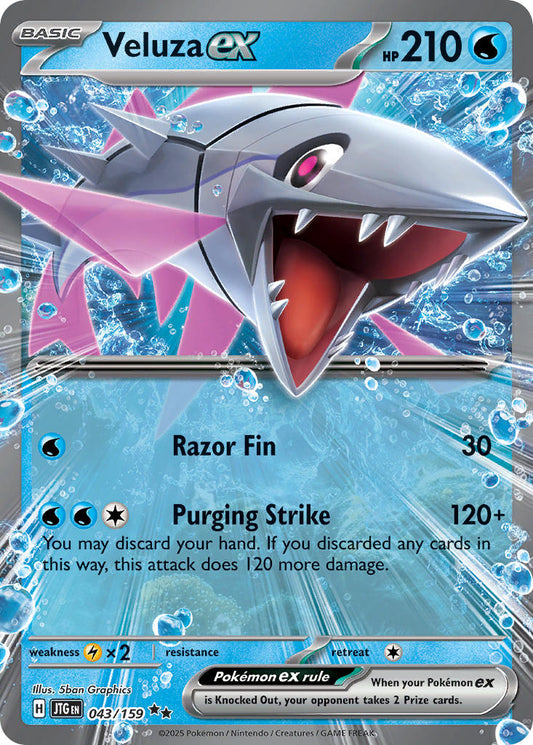 (043/159) Pokemon TCG Journey Together Single: Veluza ex   Double Rare