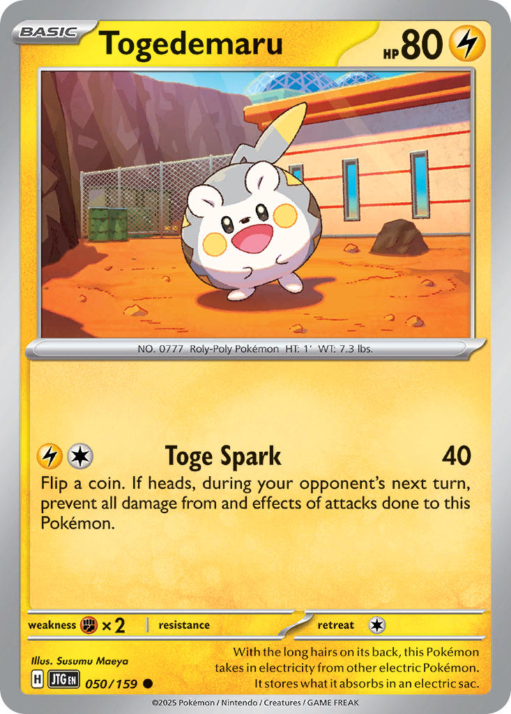 (050/159) Pokemon TCG Journey Together Single: Togedemaru  Reverse Holo Common