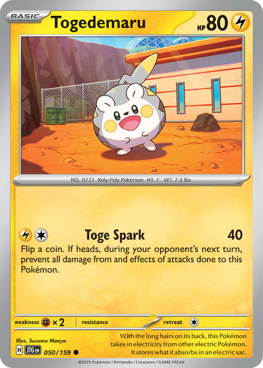 (050/159) Pokemon TCG Journey Together Single: Togedemaru  Reverse Holo Common