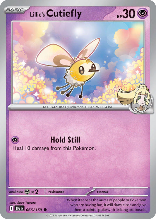 (066/159) Pokemon TCG Journey Together Single: Lillie's Cutiefly  Reverse Holo Common