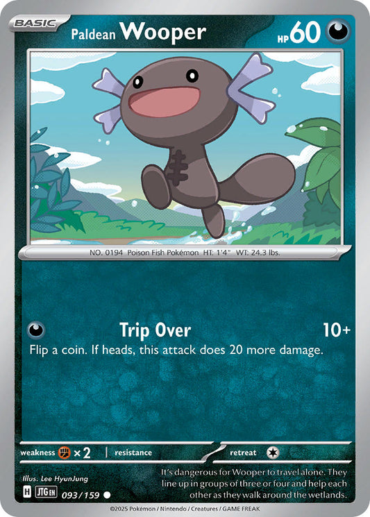 (093/159) Pokemon TCG Journey Together Single: Paldean Wooper  Reverse Holo Common