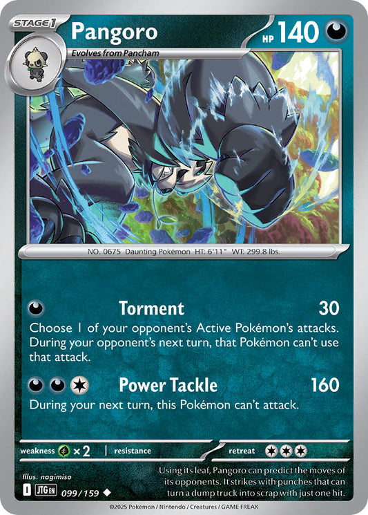 (099/159) Pokemon TCG Journey Together Single: Pangoro  Reverse Holo Uncommon