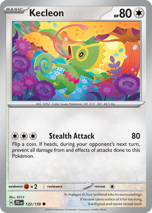 (122/159) Pokemon TCG Journey Together Single: Kecleon  Reverse Holo Common
