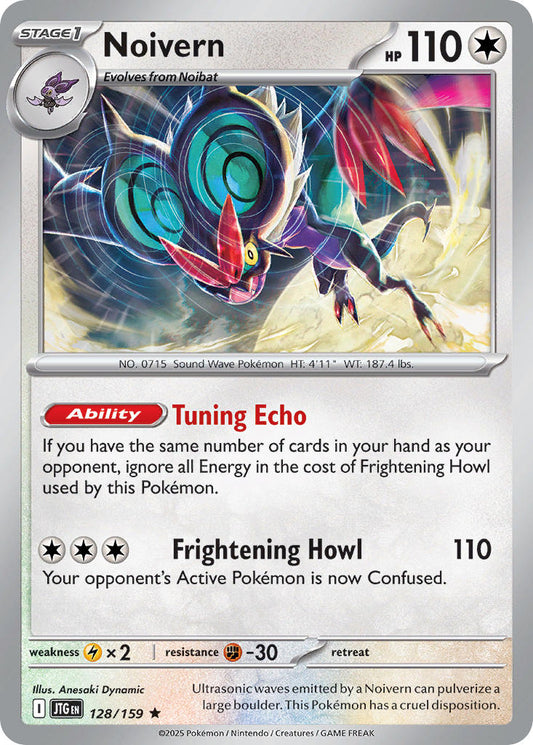 (128/159) Pokemon TCG Journey Together Single: Noivern   Rare