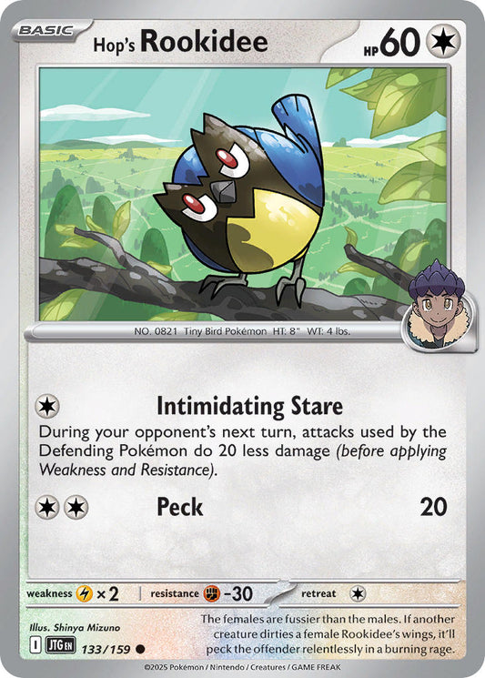 (133/159) Pokemon TCG Journey Together Single: Hop's Rookidee  Reverse Holo Common