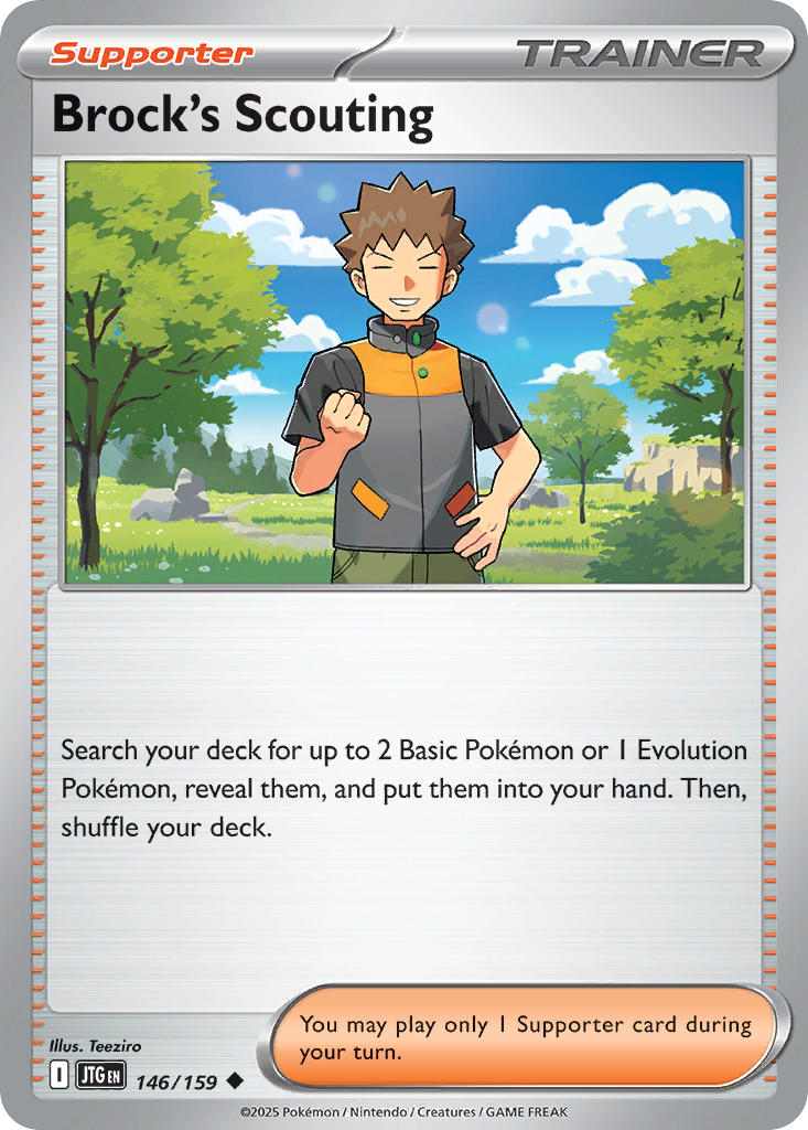 (146/159) Pokemon TCG Journey Together Single: Brock's Scouting  Uncommon