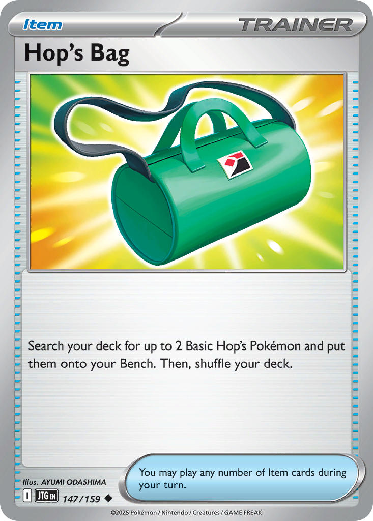 (147/159) Pokemon TCG Journey Together Single: Hop's Bag Reverse Holo Uncommon