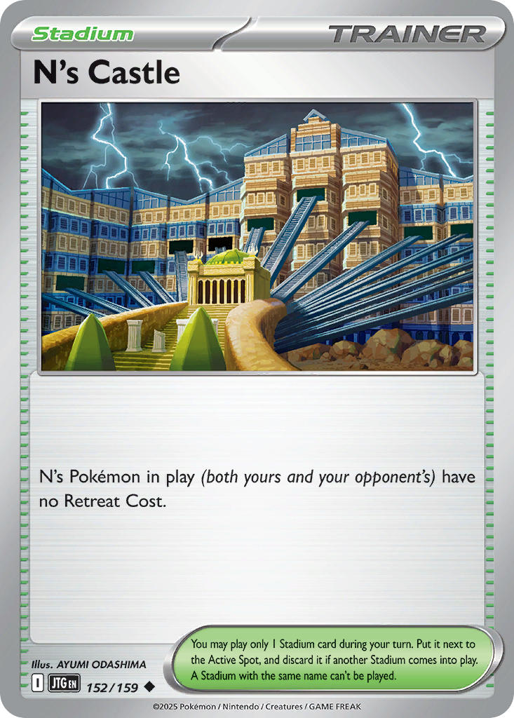 (152/159) Pokemon TCG Journey Together Single: N's Castle  Uncommon