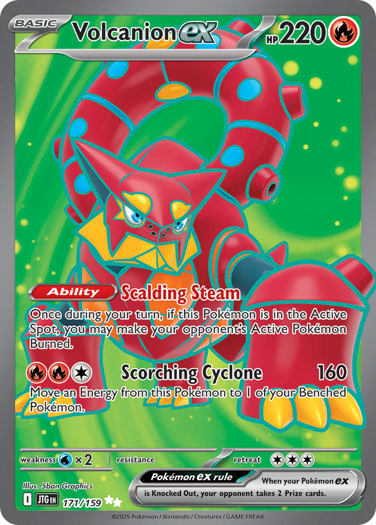 (171/159) Pokemon TCG Journey Together Single: Volcanion ex   Ultra Rare