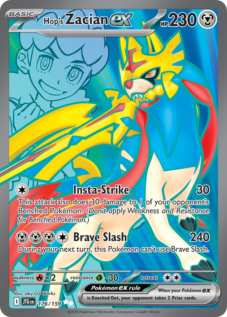 (176/159) Pokemon TCG Journey Together Single: Hop's Zacian ex   Ultra Rare