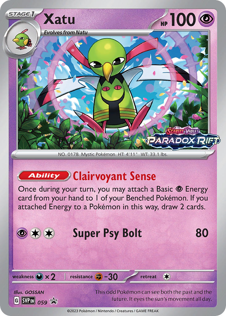 (059) Pokemon TCG SV Black Star Promos Single: Xatu   Promo