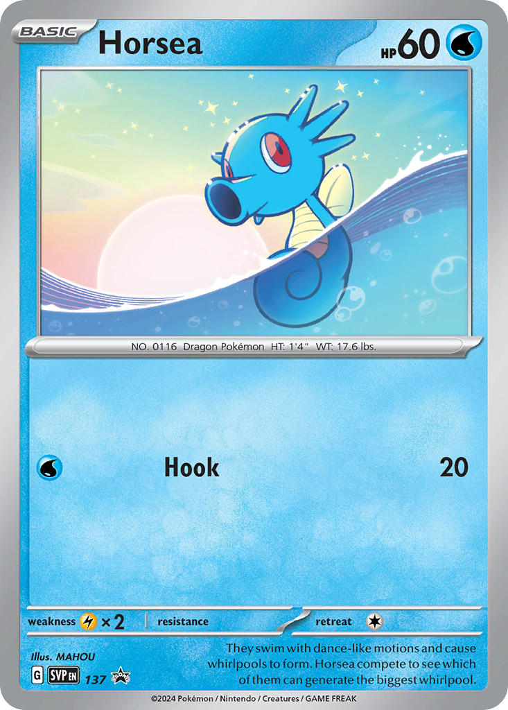 (137) Pokemon TCG SV Black Star Promos Single: Horsea   Promo