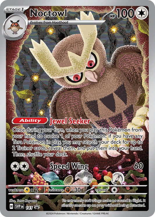 (141) Pokemon TCG SV Black Star Promos Single: Noctowl   Promo