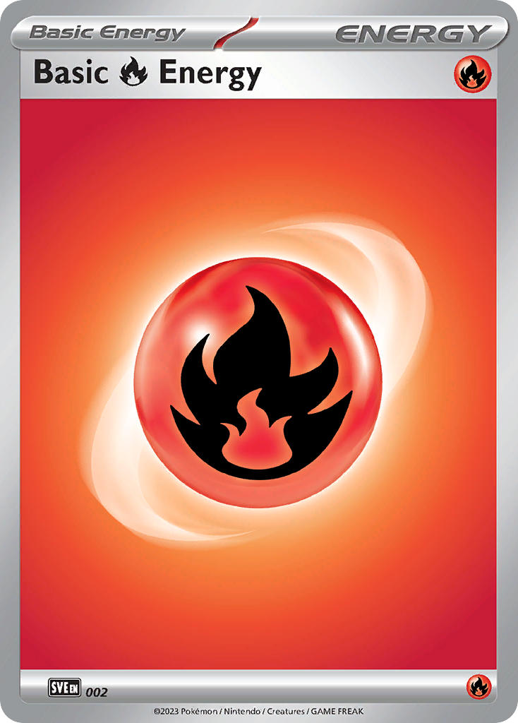(002/  ) Pokemon TCG Scarlet & Violet Energies Single: Fire Energy  Holo Rare