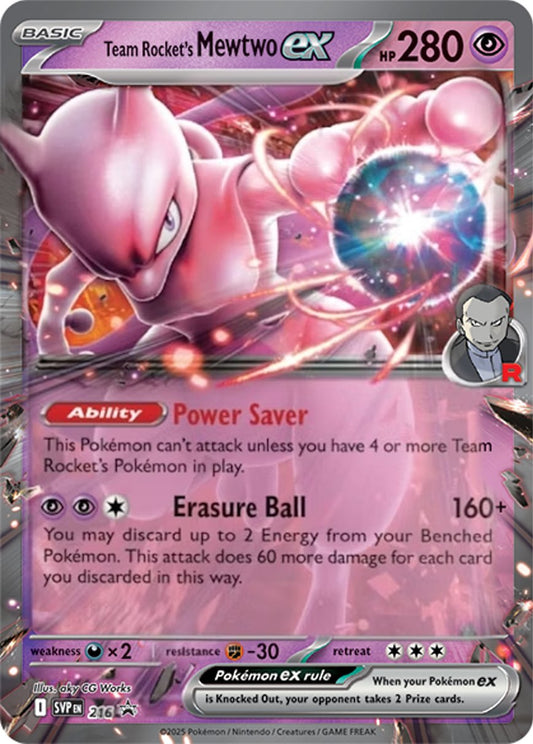 (216) Pokemon TCG SV Black Star Promos Single: Team Rocket's Mewtwo ex   Promo