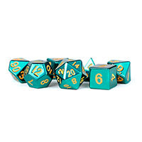 Fanroll - 16mm Metal Polyhedral Dice Set: Turquoise