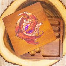 Mystery Dice Goblin: Wooden Dice Box (Brown)