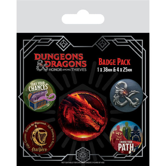 Dungeons & Dragons Honor Among Thieves Pin-Back Buttons 5-Pack