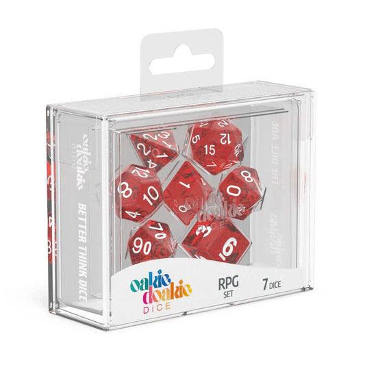Oakie Doakie Dice - RPG Set - Speckled Red
