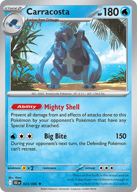(023/086) Pokemon TCG Black Bolt Single: Carracosta   Rare
