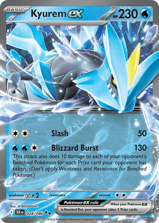 (028/086) Pokemon TCG Black Bolt Single: Kyurem ex   Double Rare