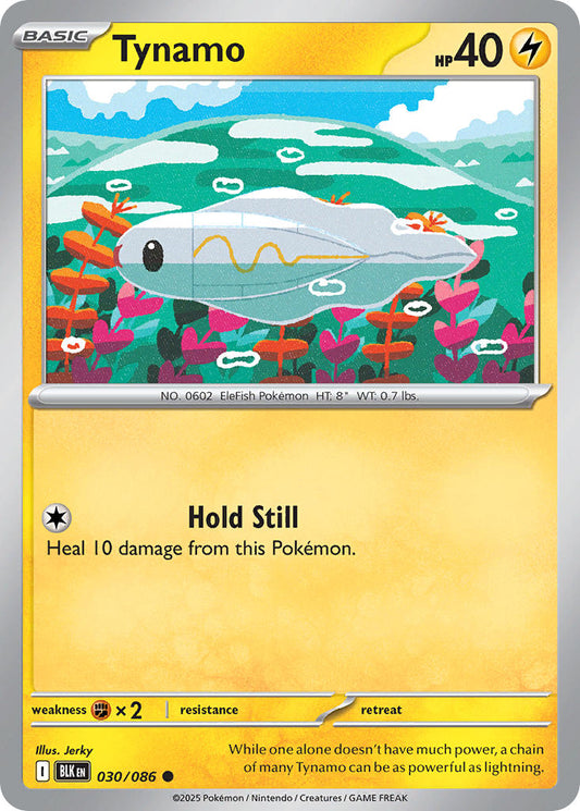 (030/086) Pokemon TCG Black Bolt Single: Tynamo  Reverse Holo Common