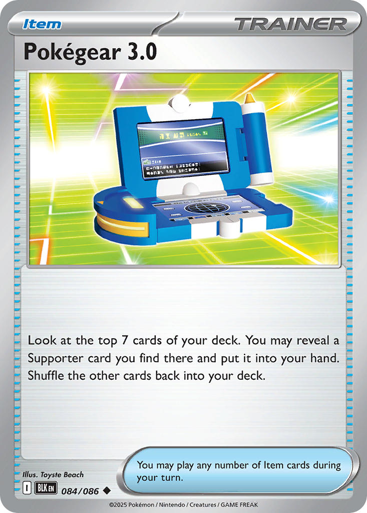(084/086) Pokemon TCG Black Bolt Single: Pokégear 3.0  Uncommon