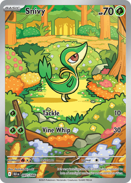 (087/086) Pokemon TCG Black Bolt Single: Snivy   Illustration Rare