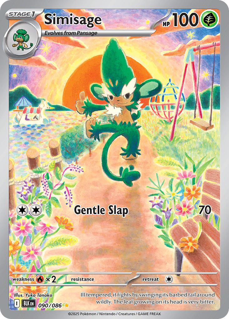 (090/086) Pokemon TCG Black Bolt Single: Simisage   Illustration Rare