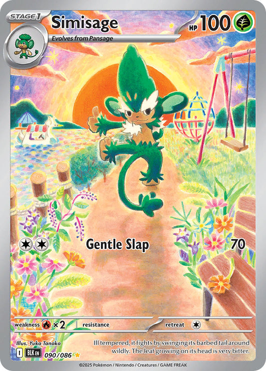 (090/086) Pokemon TCG Black Bolt Single: Simisage   Illustration Rare