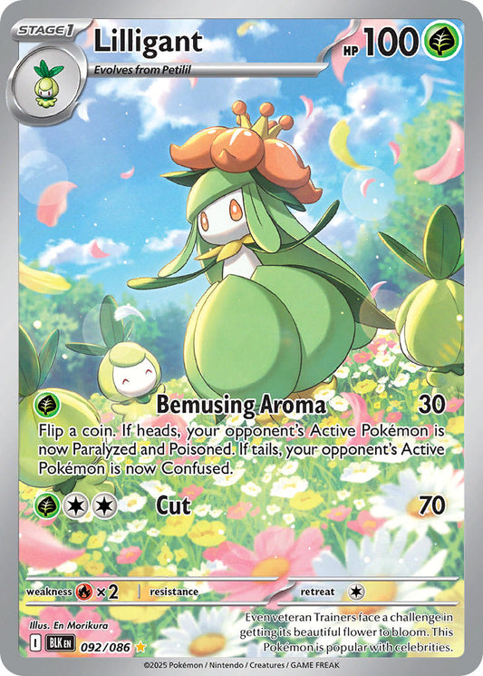 (092/086) Pokemon TCG Black Bolt Single: Lilligant   Illustration Rare