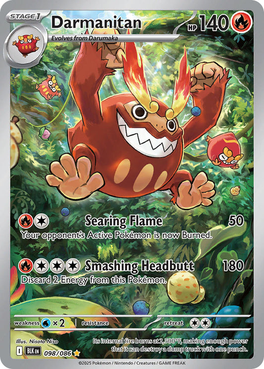 (098/086) Pokemon TCG Black Bolt Single: Darmanitan   Illustration Rare