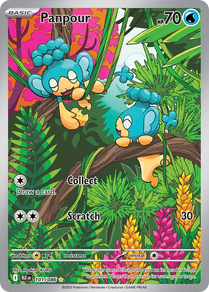 (101/086) Pokemon TCG Black Bolt Single: Panpour   Illustration Rare