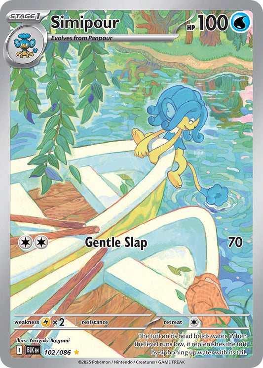(102/086) Pokemon TCG Black Bolt Single: Simipour   Illustration Rare