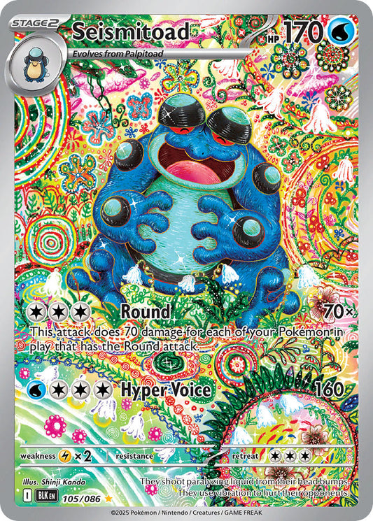 (105/086) Pokemon TCG Black Bolt Single: Seismitoad   Illustration Rare