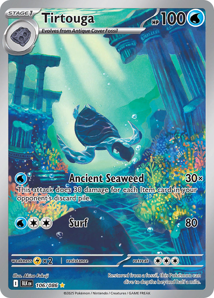 (106/086) Pokemon TCG Black Bolt Single: Tirtouga   Illustration Rare