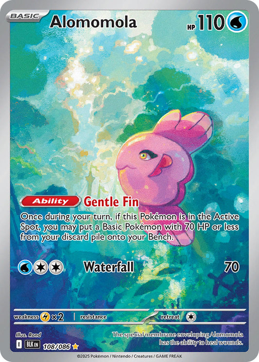 (108/086) Pokemon TCG Black Bolt Single: Alomomola   Illustration Rare