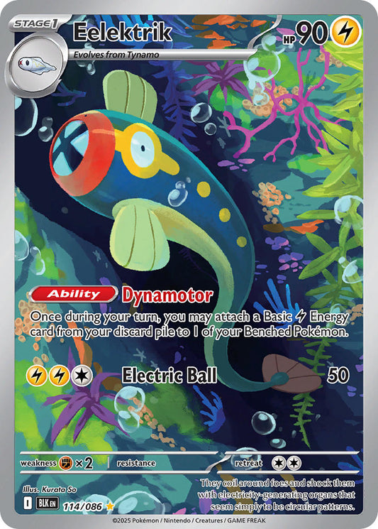 (114/086) Pokemon TCG Black Bolt Single: Eelektrik   Illustration Rare
